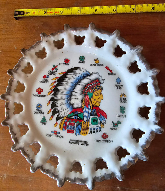 Vintage Chief Running Water collector plate