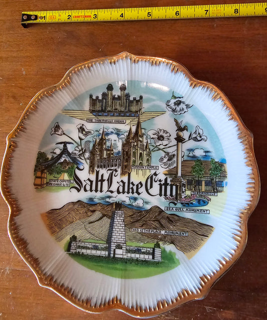 Salt Lake City vintage wall plate