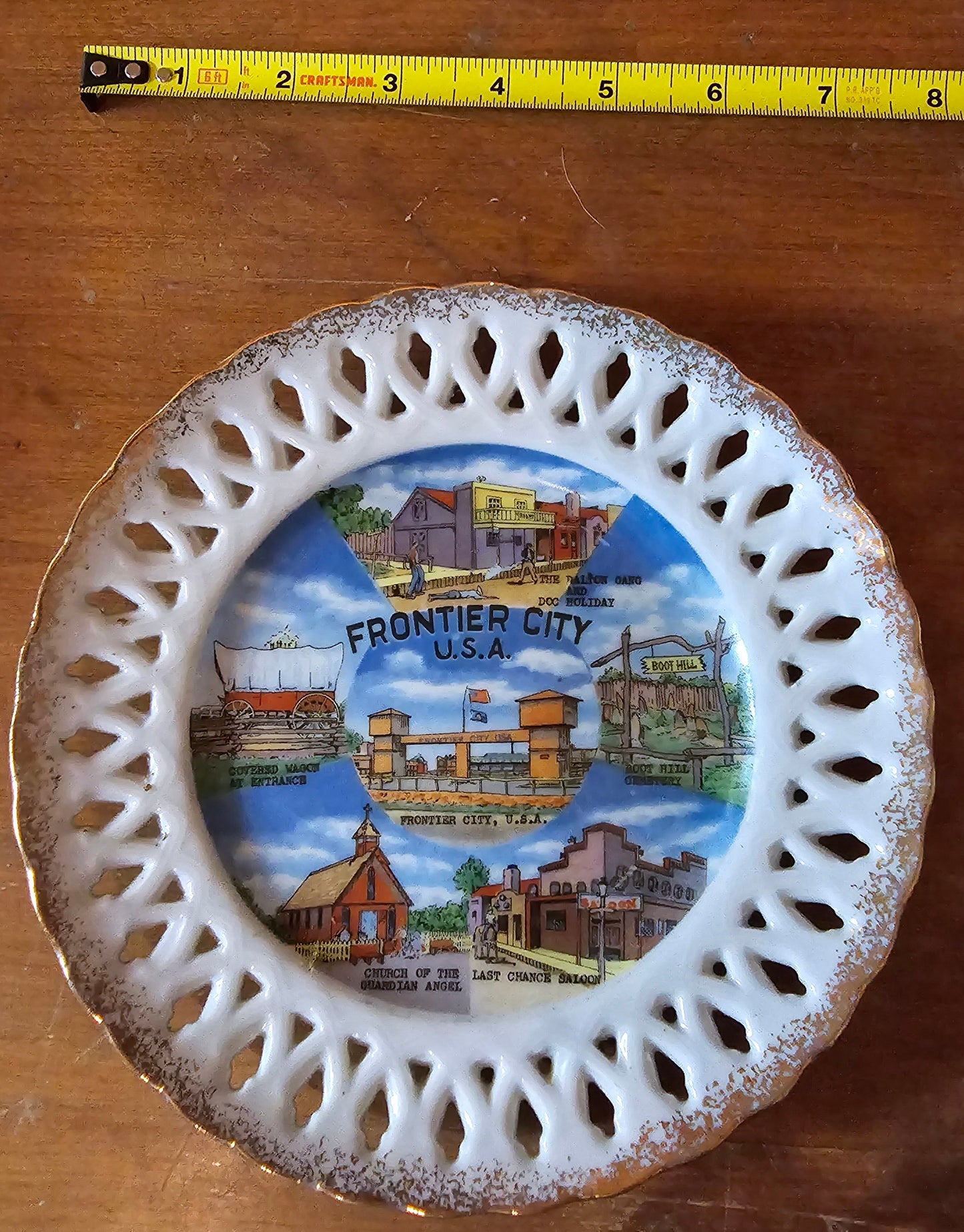Frontier City vintage wall plate