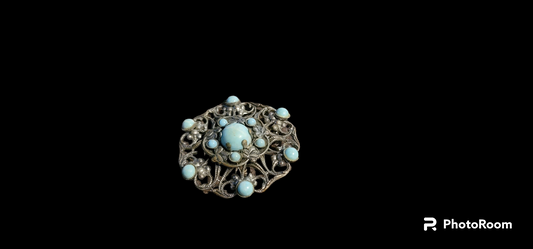 Vintage turquoise brooch