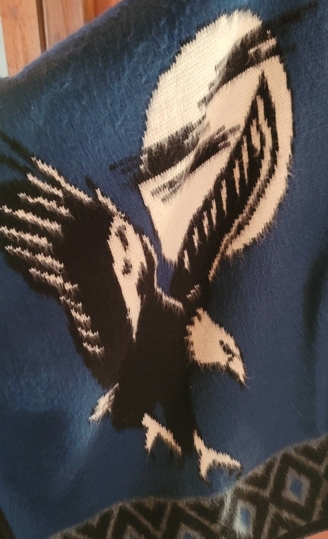 Blue Eagle poncho wrap