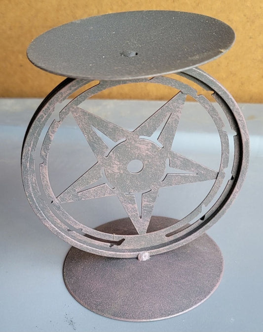 Western decor candle stand