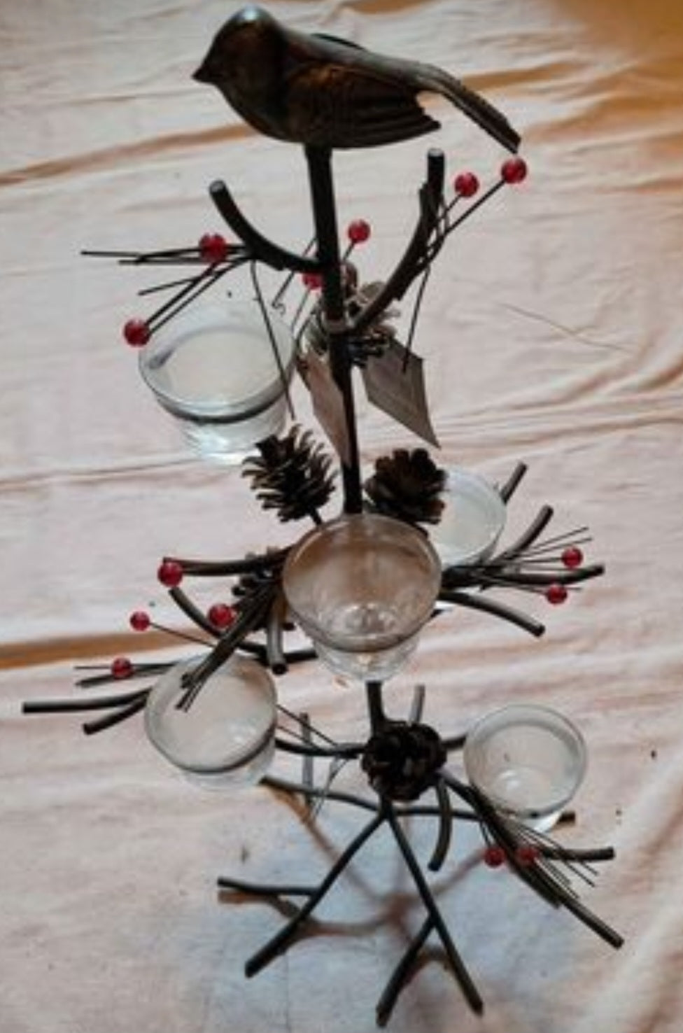 Festive tea light candle holder tree