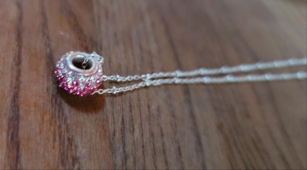 Pink & silver necklace